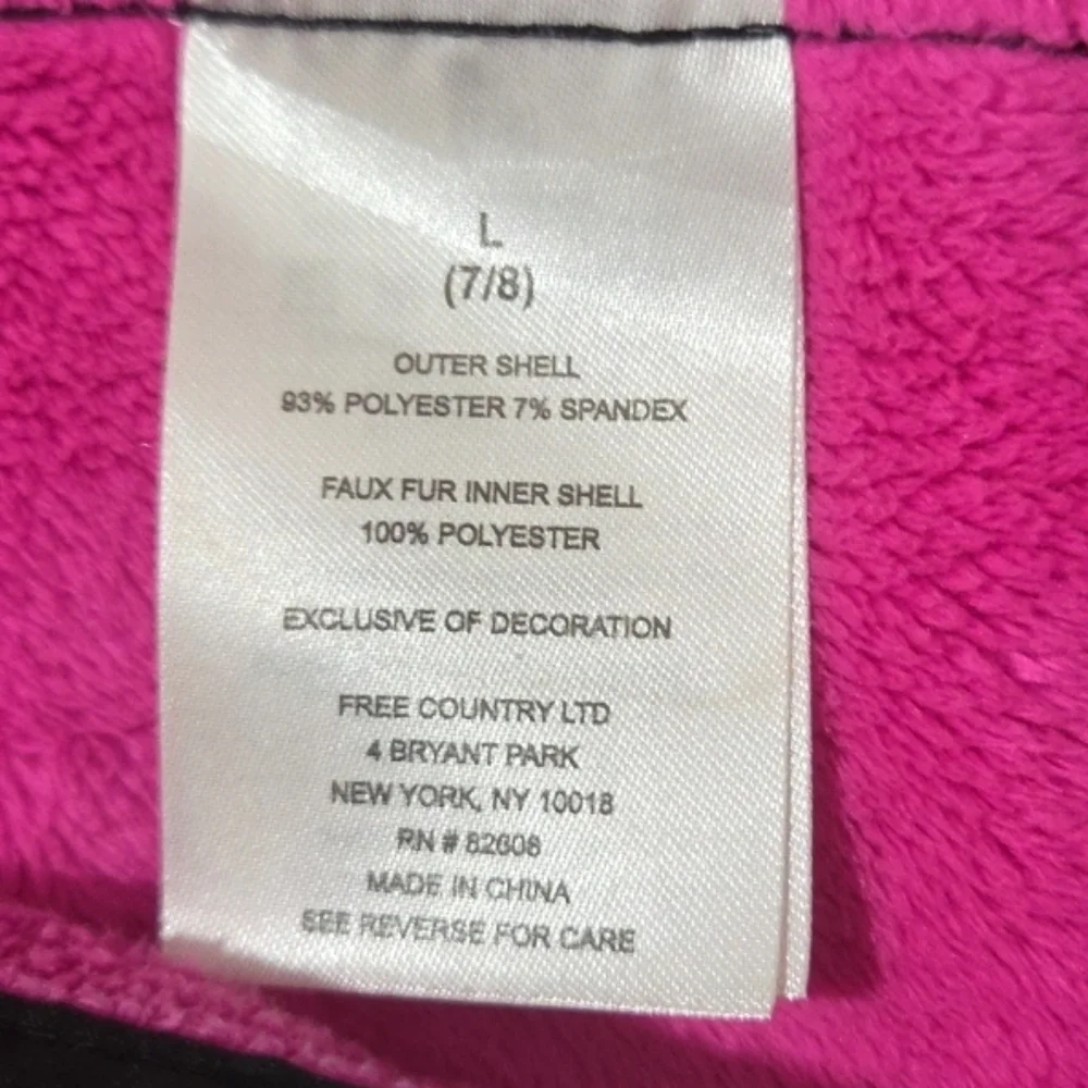 Free Country Girls Coat Size 7/8 Black And Pink